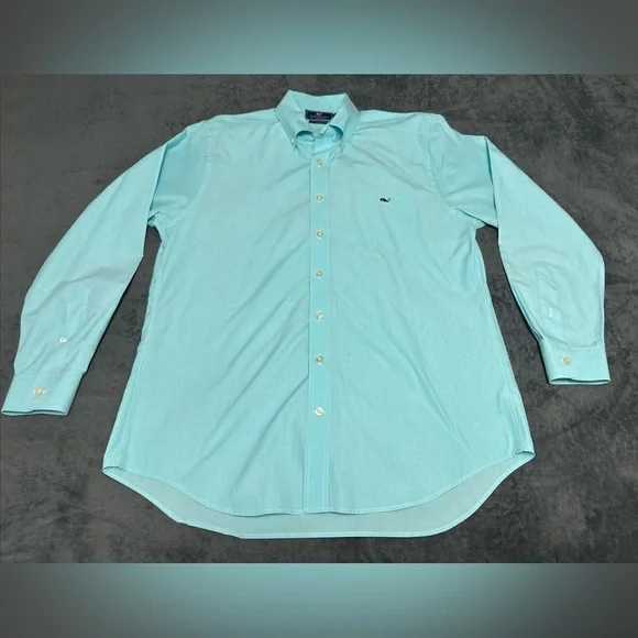 Vineyard Vines Shirt Mens Large Slim Fit Tucker Long Sleeve Blue - Picture 1 of 6
